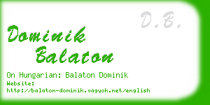 dominik balaton business card